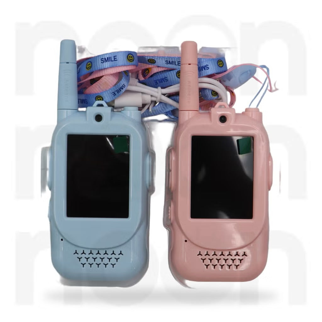 2-Pack Kids Video Walky Talky with HD Camera | Rechargeable Long Range Toy for Boys & Girls Ages 3-8 | Voice Changer, Auto Pairing for Outdoor Play, Camping & Travel Gifts | Parent-Child Intercom